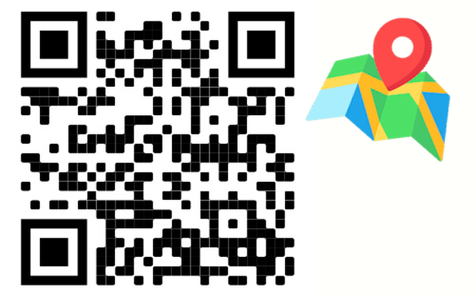 QR Code mit Google Maps Symbol