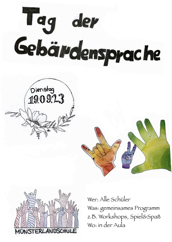 Plakat zum Tag der Gebärdensprache